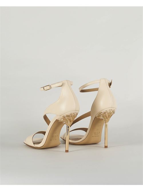 Leather sandals with gold heel Wo Milano WO MILANO |  | 5503